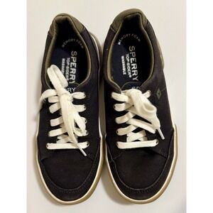 Sperry Unisex-Child Youth Core Harbor Tide Washable Sneaker, Black, Size, 1M US